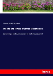 The life and letters of James Macpherson - Cover