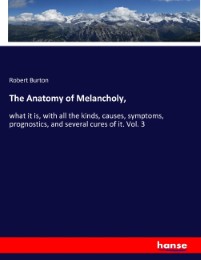 The Anatomy of Melancholy, - Cover