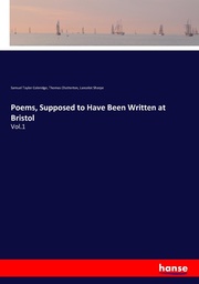 Poems, Supposed to Have Been Written at Bristol - Cover