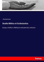 Studia Biblica et Ecclesiastica