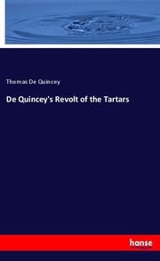 De Quincey's Revolt of the Tartars - Cover