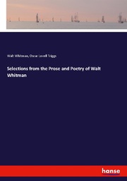 Selections from the Prose and Poetry of Walt Whitman - Cover