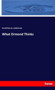 What Ormond Thinks - Cover