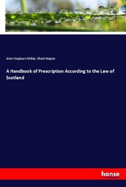 A Handbook of Prescription According to the Law of Scotland - Cover
