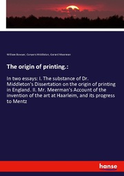 The origin of printing.: - Cover