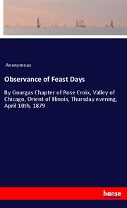 Observance of Feast Days - Cover