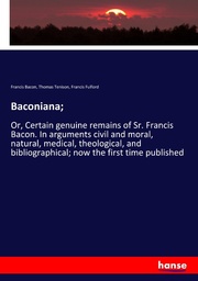 Baconiana; - Cover