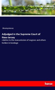 Adjudged in the Supreme Court of New-Jersey - Cover