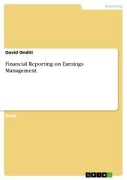 Financial Reporting on Earnings Management - Cover