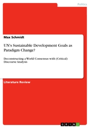 UN's Sustainable Development Goals as Paradigm Change?