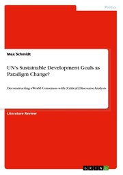 UN's Sustainable Development Goals as Paradigm Change?