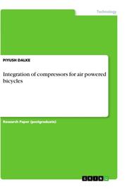 Integration of compressors for air powered bicycles