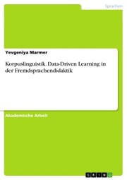 Korpuslinguistik. Data-Driven Learning in der Fremdsprachendidaktik - Cover