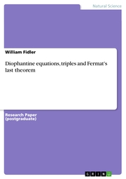 Diophantine equations, triples and Fermat's last theorem - Cover