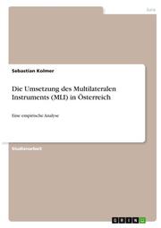 Die Umsetzung des Multilateralen Instruments (MLI) in Österreich - Cover