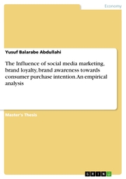 The Influence of social media marketing, brand loyalty, brand awareness towards consumer purchase intention. An empirical analysis - Cover
