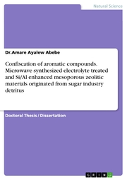 Confiscation of aromatic compounds. Microwave synthesized electrolyte treated and Si/Al enhanced mesoporous zeolitic materials originated from sugar industry detritus