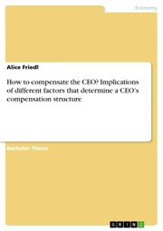 How to compensate the CEO? Implications of different factors that determine a CEO's compensation structure