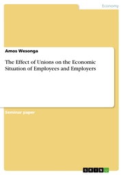 The Effect of Unions on the Economic Situation of Employees and Employers - Cover
