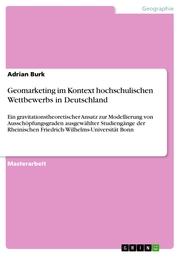 Geomarketing im Kontext hochschulischen Wettbewerbs in Deutschland - Cover