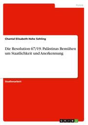 Die Resolution 67/19. Palästinas Bemühen um Staatlichkeit und Anerkennung