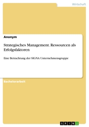 Strategisches Management. Ressourcen als Erfolgsfaktoren - Cover
