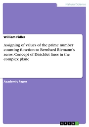 Assigning of values of the prime number counting function to Bernhard Riemann's zeros. Concept of Dirichlet lines in the complex plane - Cover