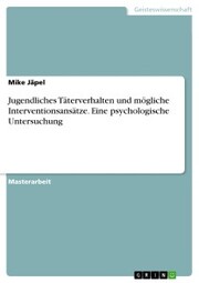 Jugendliches Täterverhalten und mögliche Interventionsansätze. Eine psychologische Untersuchung - Cover