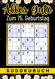 75 Geburtstag Geschenk - Alles Gute zum 75. Geburtstag - Sudoku