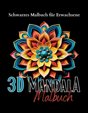 Schwarzes „Mandala Malbuch für Erwachsene“. - Cover