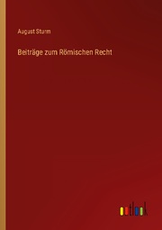 Beiträge zum Römischen Recht - Cover