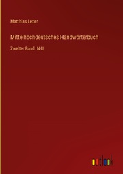 Mittelhochdeutsches Handwörterbuch - Cover