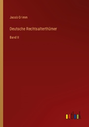 Deutsche Rechtsalterthümer - Cover