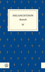 Melanchthon deutsch IV - Cover