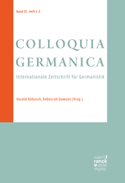 COLLOQUIA GERMANICA 55, 1-2 - Cover