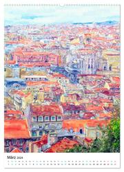 Lissabon in Aquarell - Illustrierte Ansichten der portugisischen Hauptstadt (Wandkalender 2024 DIN A2 hoch), CALVENDO Monatskalender - Abbildung 5