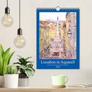 Lissabon in Aquarell - Illustrierte Ansichten der portugisischen Hauptstadt (Wandkalender 2024 DIN A4 hoch), CALVENDO Monatskalender - Abbildung 2