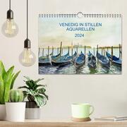 Venedig in stillen Aquarellen (Wandkalender 2024 DIN A4 quer), CALVENDO Monatskalender - Abbildung 2