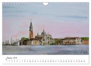 Venedig in stillen Aquarellen (Wandkalender 2024 DIN A4 quer), CALVENDO Monatskalender - Abbildung 3