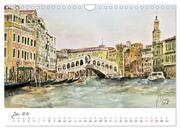 Venedig in stillen Aquarellen (Wandkalender 2024 DIN A4 quer), CALVENDO Monatskalender - Abbildung 9