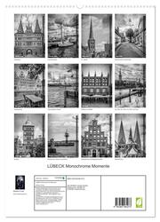 LÜBECK Monochrome Momente (hochwertiger Premium Wandkalender 2024 DIN A2 hoch), Kunstdruck in Hochglanz - Abbildung 1