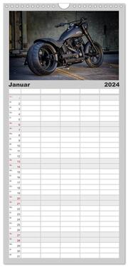Familienplaner 2024 - Exklusive Best of Fat Ass Custombike Edition, feinste Harleys mit fettem Hintern mit 5 Spalten (Wandkalender, 21 x 45 cm) CALVENDO - Abbildung 2