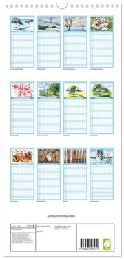 Familienplaner 2024 - Jahreszeiten Aquarelle mit 5 Spalten (Wandkalender, 21 x 45 cm) CALVENDO - Abbildung 1