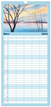 Familienplaner 2024 - Jahreszeiten Aquarelle mit 5 Spalten (Wandkalender, 21 x 45 cm) CALVENDO - Abbildung 4