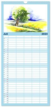 Familienplaner 2024 - Jahreszeiten Aquarelle mit 5 Spalten (Wandkalender, 21 x 45 cm) CALVENDO - Abbildung 8