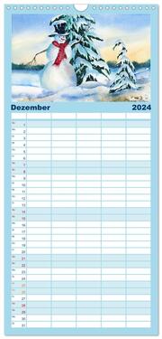 Familienplaner 2024 - Jahreszeiten Aquarelle mit 5 Spalten (Wandkalender, 21 x 45 cm) CALVENDO - Abbildung 13