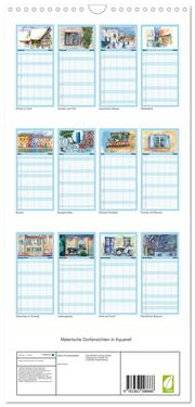 Familienplaner 2024 - Malerische Dorfansichten in Aquarell mit 5 Spalten (Wandkalender, 21 x 45 cm) CALVENDO - Abbildung 1
