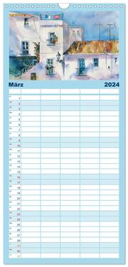 Familienplaner 2024 - Malerische Dorfansichten in Aquarell mit 5 Spalten (Wandkalender, 21 x 45 cm) CALVENDO - Abbildung 4