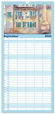 Familienplaner 2024 - Malerische Dorfansichten in Aquarell mit 5 Spalten (Wandkalender, 21 x 45 cm) CALVENDO - Abbildung 10