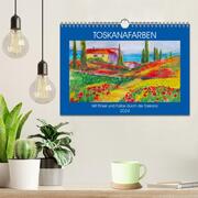 Toskanafarben - Mit Pinsel und Farbe durch die Toskana (Wandkalender 2024 DIN A4 quer), CALVENDO Monatskalender - Abbildung 2